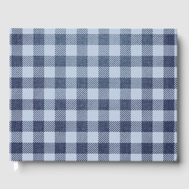 Livro De Visitas Xadrez azul (Frente)