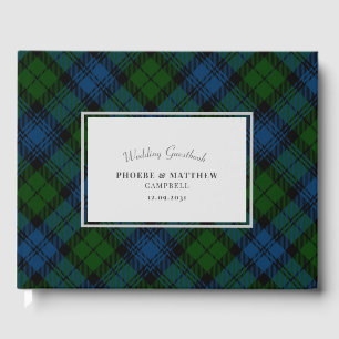 Livro De Visitas Xadrez Militar Tartan Clan Campbell