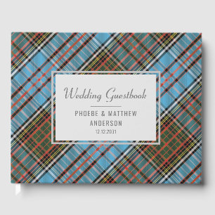 Livro De Visitas Xadrez Multicolorido Tartan Clan Anderson