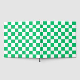 Livro De Visitas Xadrez verde clássico