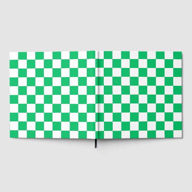 Livro De Visitas Xadrez verde clássico (Completo)