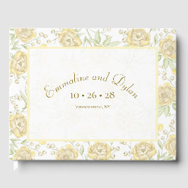 Livro De Visitas Yellow Rose Wedding