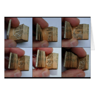 Livro diminuto de DicofrAngle com cartão de