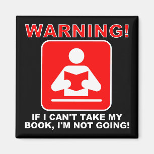 Livro do Bookworm Alerta Imã de geladeira Engraç