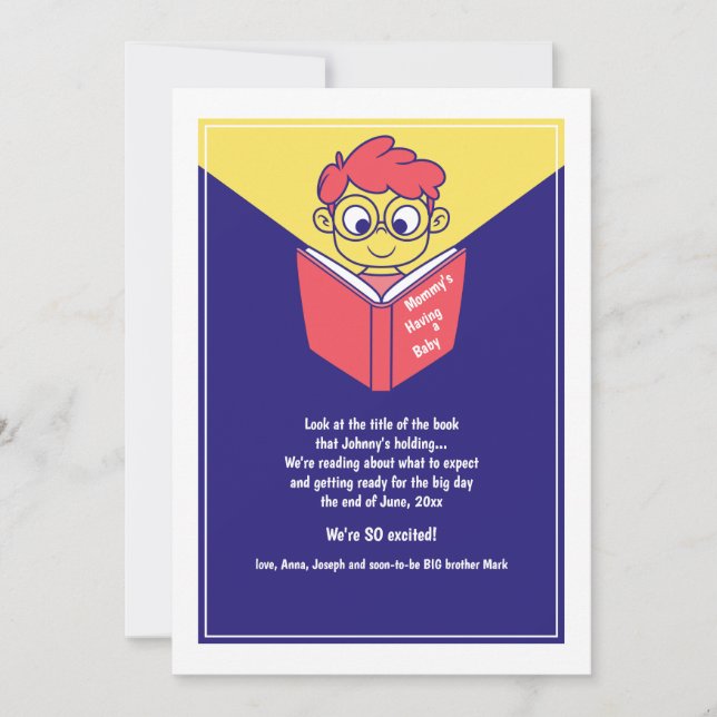 Livro do Novo Bebê Anúncio de Gravidez (Frente)