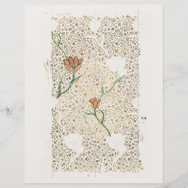 LIVRO DO SCRAPBOOK : WILLIAM MORRIS : GARDEN TULIP (Frente)