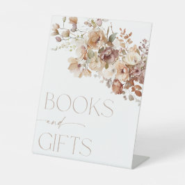 Livro e sinal de presentes boho outono floral outo