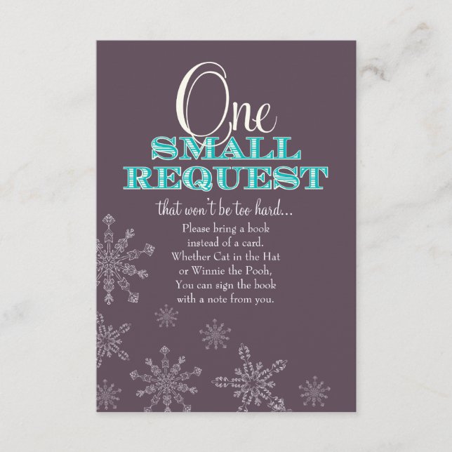 Livro em vez de uma inserção de Chá de fraldas de  (Frente)