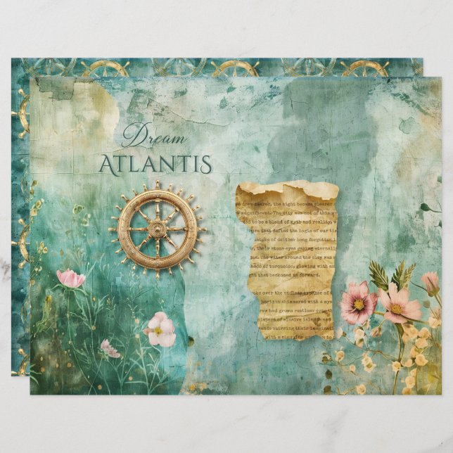 Livro-esmalte do Teto submarino do oceano marítimo (Frente/Verso)