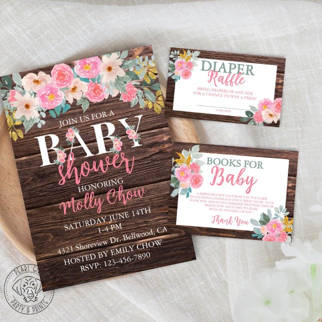 Livro Floral Russo para Cartão de Receptor de Bebê (Criador carregado)