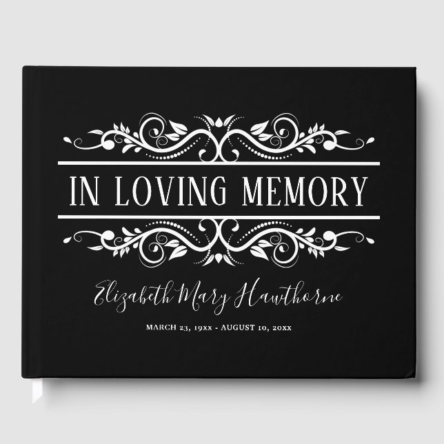 Livro Funeral Negro de Condolências | Memorial (Frente)