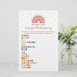Livro Infantil Emoji Pictionary Jogo Boho Arco-íri