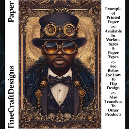 Livro-manual do Steampunk African American Man CM6