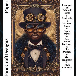 Livro-manual do Steampunk African American Man CM6