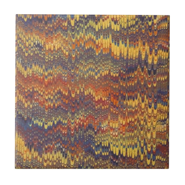 Livro Marbado - Papel Azul Amarelo - Violeta (Frente)