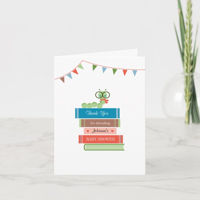 Livro para Cartões de agradecimentos Chá de fralda (Frente)