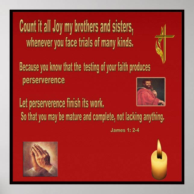 Livro poster cristão de James 1 (Frente)