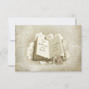 livro RSVP do vintage do casamento