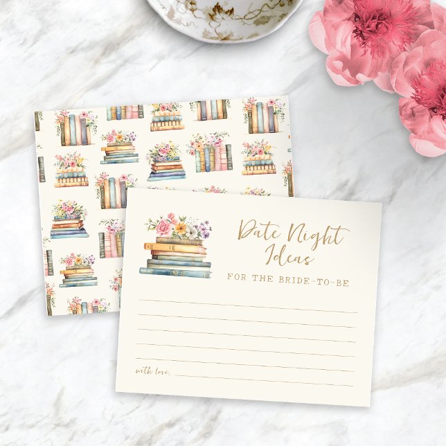 Livro Tema Cartão de Noite Romântica (Book Theme Date Night Card
)