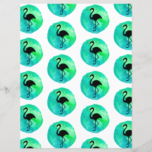 Livro Verde Azul Flamingo Patterno (Frente)