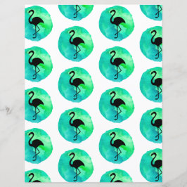 Livro Verde Azul Flamingo Patterno