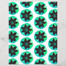 Livro Verde Azul Tropical Flower Standard Scrapboo