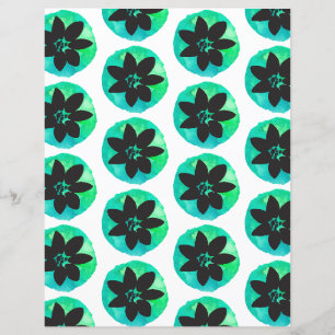 Livro Verde Azul Tropical Flower Standard Scrapboo