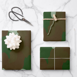 Livro Verde Camo e BrownWrapping de 3 conjuntos