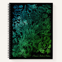 Livro Verde e Gótico Negro de Sombras