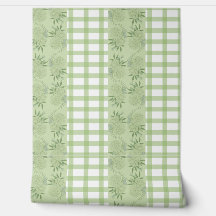 Livro Verde Gingham e Motif Floral
