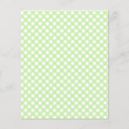 Livro Verde sobre o padrão Gingham de Pastel Verde