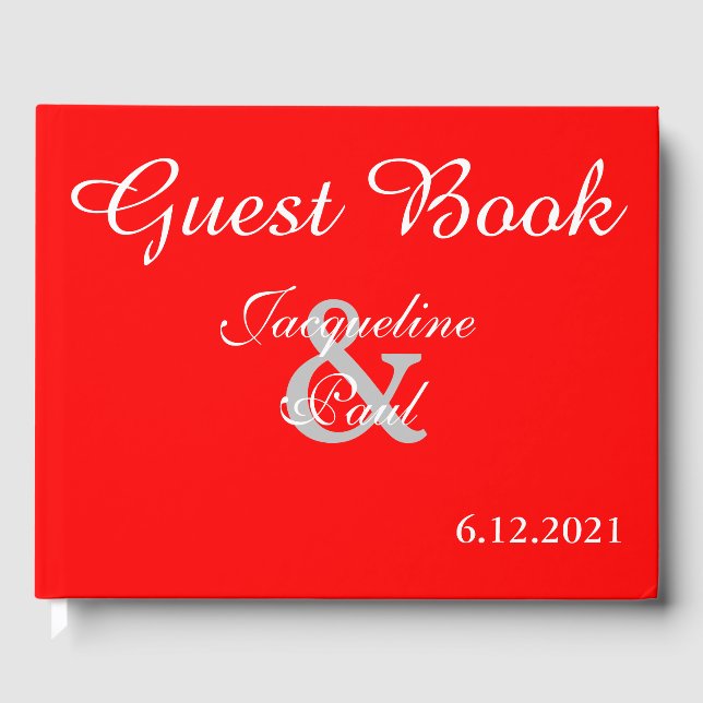 Livro Vermelho de Casamentos de Corações Sunset (Frente)