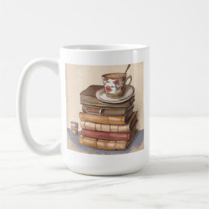 Livros Antigos e uma Xícara de Café