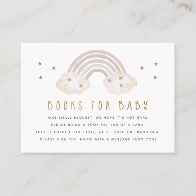 Livros arco-íris para a placa de inserção do bebê (Frente)