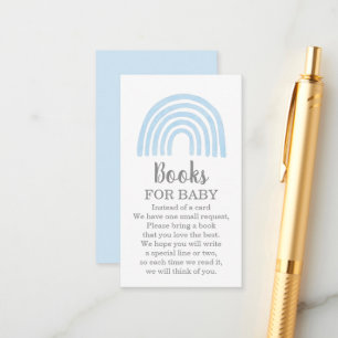 Livros azuis arco-íris para cartão de gabinete par