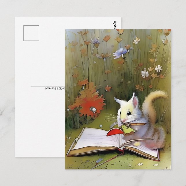 Livros, Cartão Postal para Postcrossing (Frente/Verso)