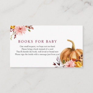 Livros da abóbora para o cartão da inserção do