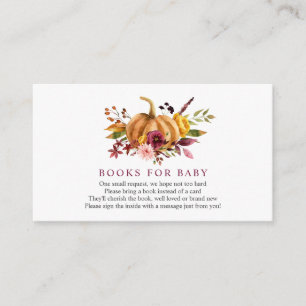 Livros da abóbora para o cartão da inserção do