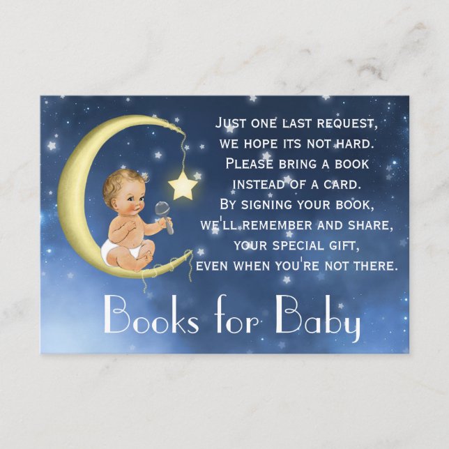 Livros da Lua Para Cartões de Bebê e Bilhetes de R (Frente)