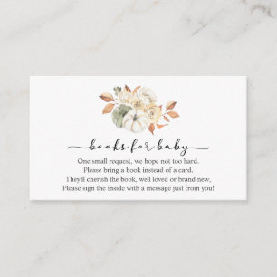 Livros de Abóbora de Outono para Cartão de Inserçã