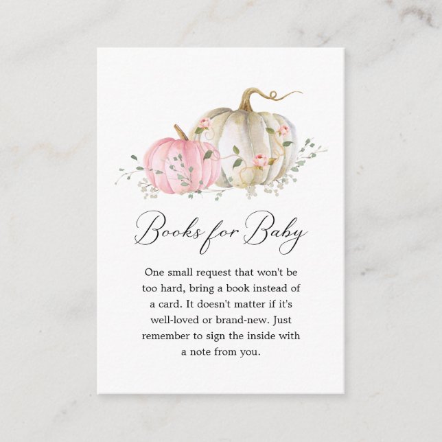 Livros de Abóbora Menina para Cartão de Gabinete d (Frente)