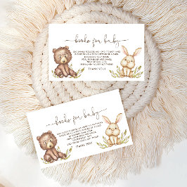 Livros De Animais Da Madeira Para Cartão De Chá de