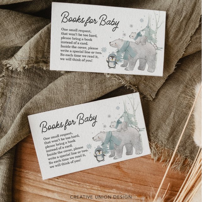 Livros de Animais do Ártico para Cartão de Chá de  (Criador carregado)