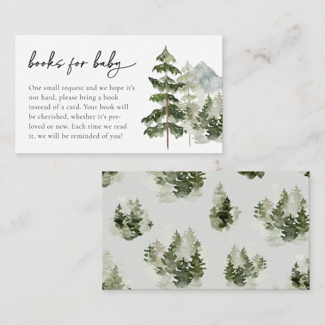 Livros De Aventura Para Cartão De Bebê | CHÁ DE FR (Frente/Verso)