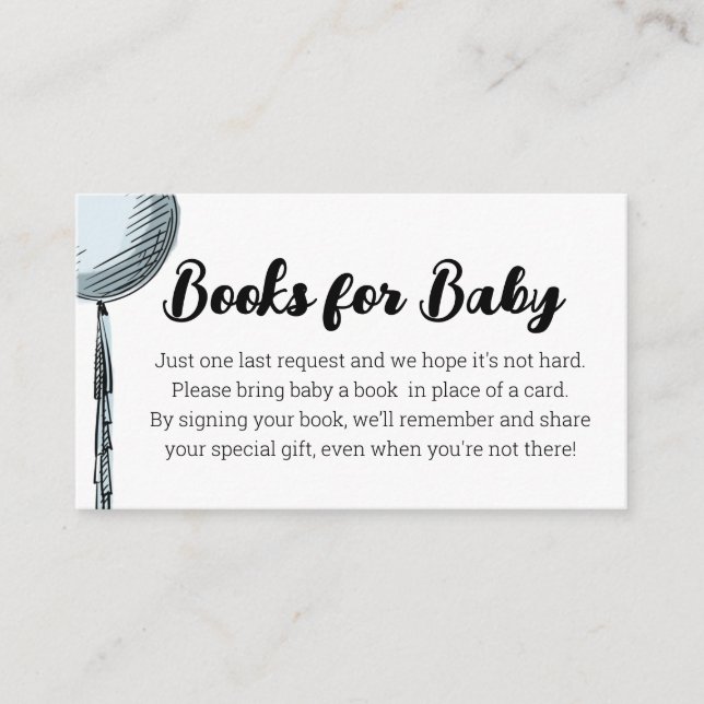 Livros De Balões Para Cartão De Recepção Para Bebê (Frente)