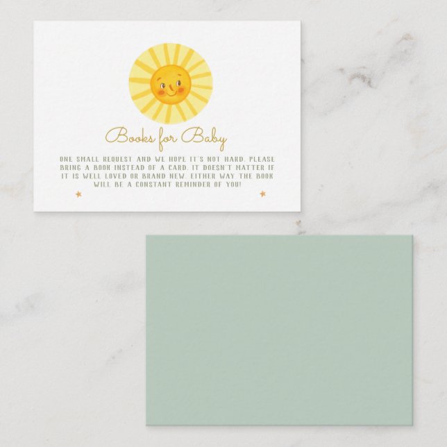 Livros de Bebê Feliz Sunshine para o Cartão de Alu (Frente/Verso)