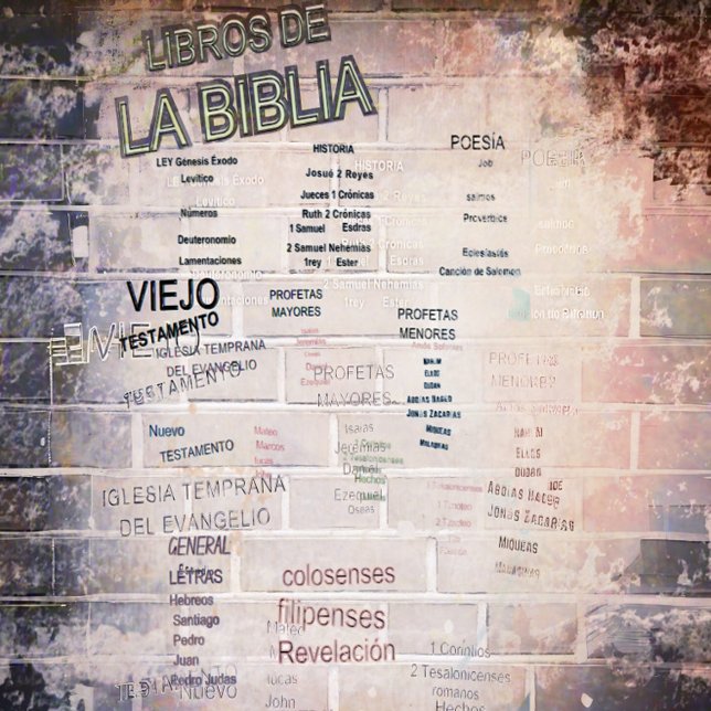 Livros de Bíblia bonitos em Poster de tijolo (Criador carregado)