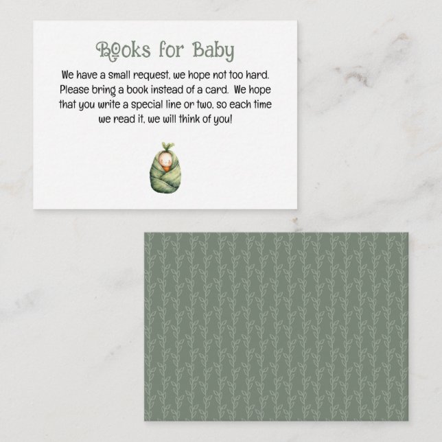 Livros de broto para cartão horizontal para bebê (Frente/Verso)