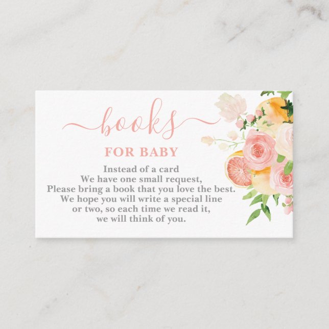 Livros de Chá de fraldas Citrus para Cartão de Men (Frente)