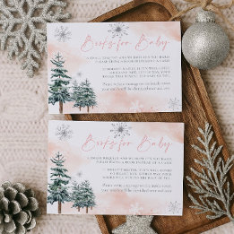 Livros de Chá de fraldas de inverno para cartão de